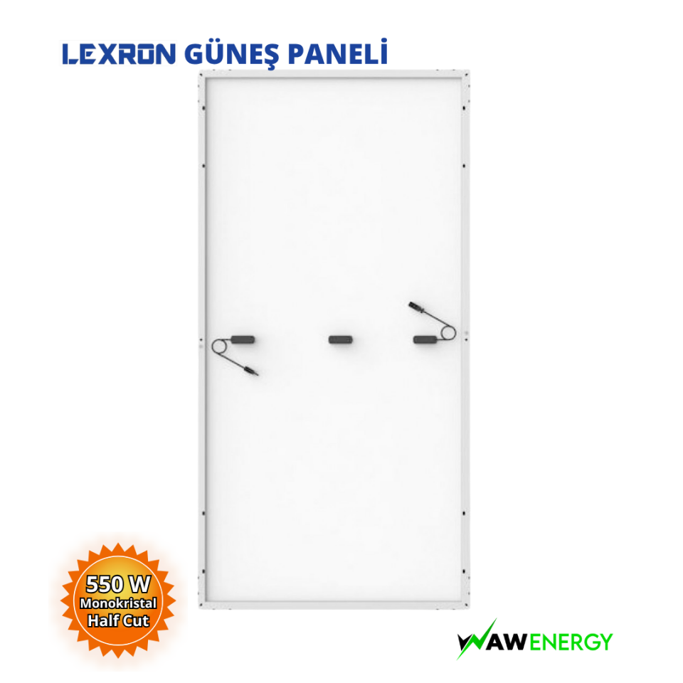 Lexron 550 Watt Half Cut Monokristal Güneş Paneli 144 Hücre