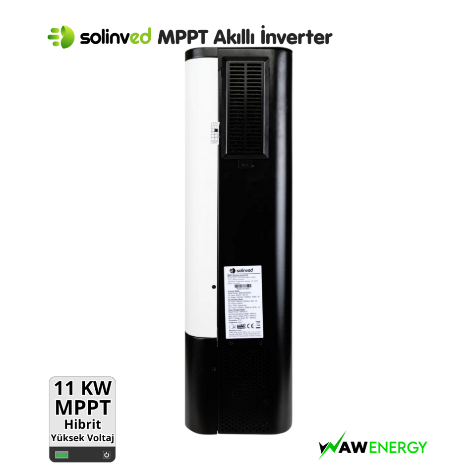 Solinved 11 Kw 48 Volt Hibrit İnverter MPPT Yüksek Voltaj Max-II Serisi