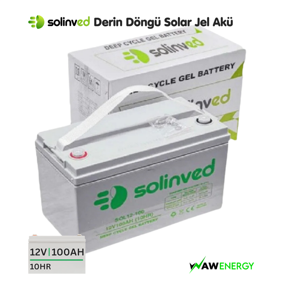 Solinved 12V 100Ah Solar Jel Akü
