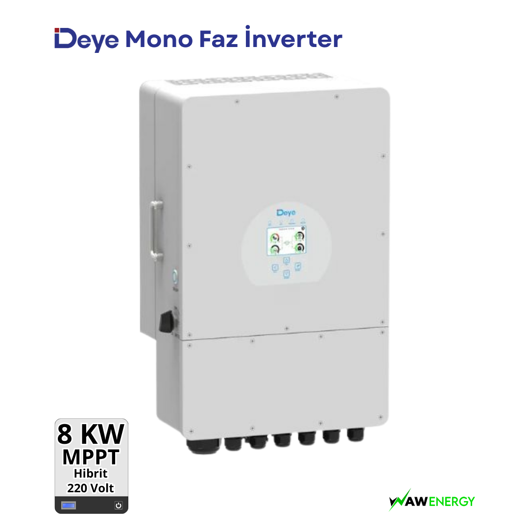 Deye 8Kw Hibrit Monofaze LV On Grid 220 Volt İnverter