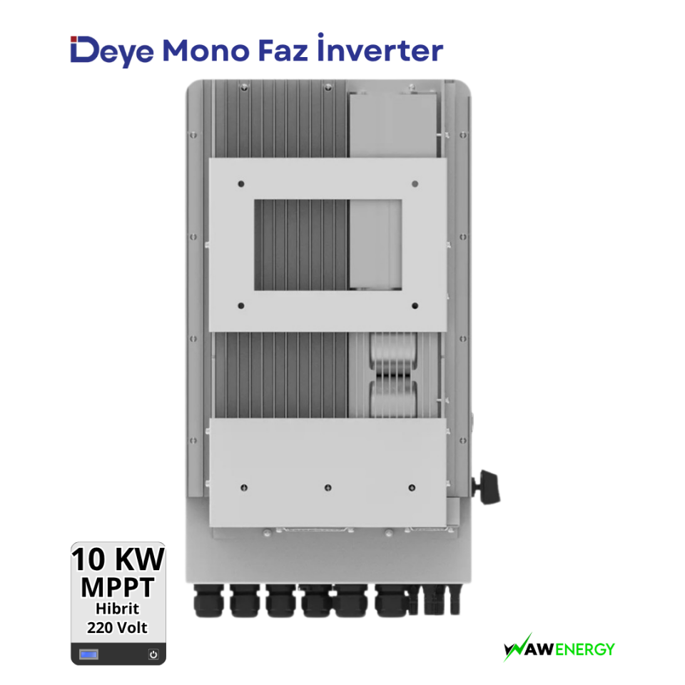 Deye 10 kW Tek Faz Hibrit İnverter LV - 3 MPPT 48V Uyumlu