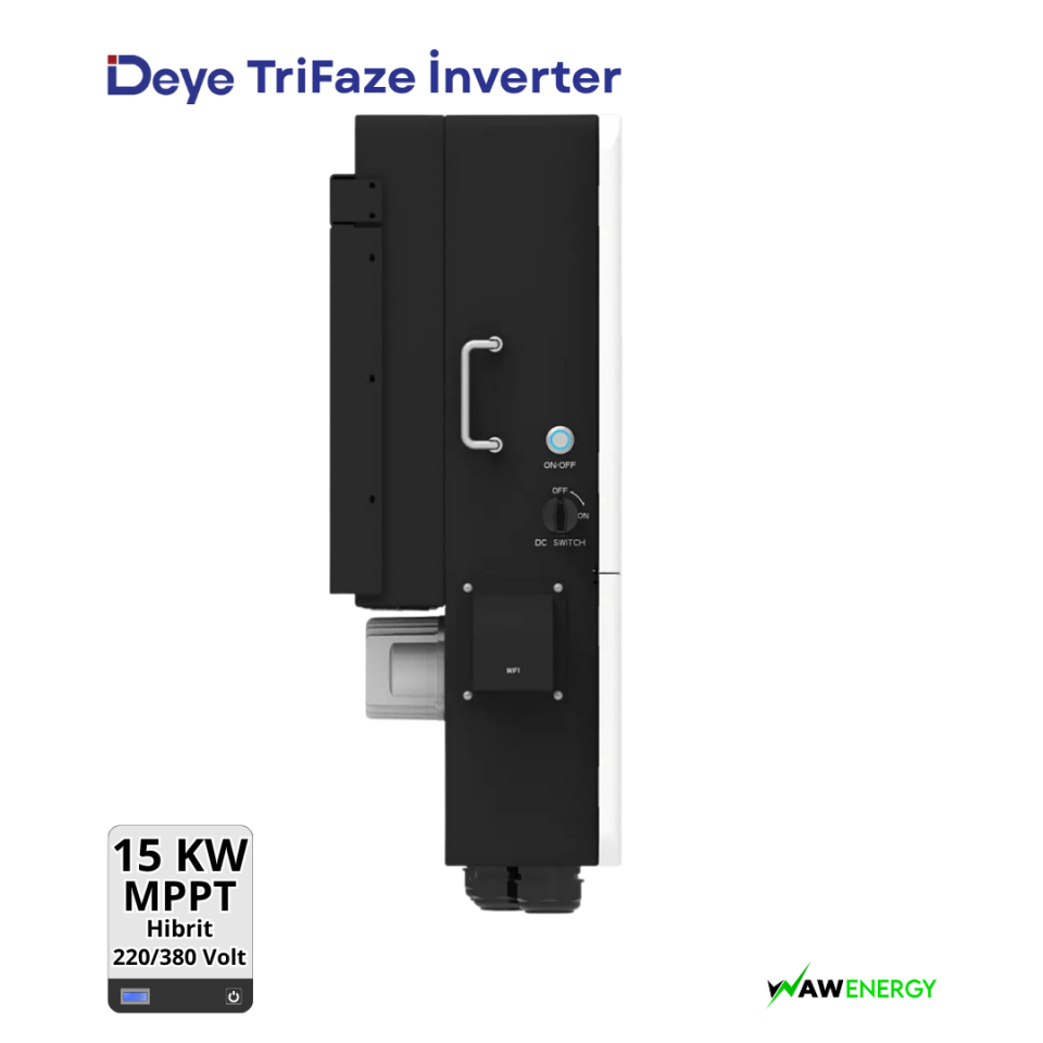 Deye Trifaze 15Kw 48Volt Hibrit Ongrid/Offgrid Solar İnverter - 2 MPPT 4 String