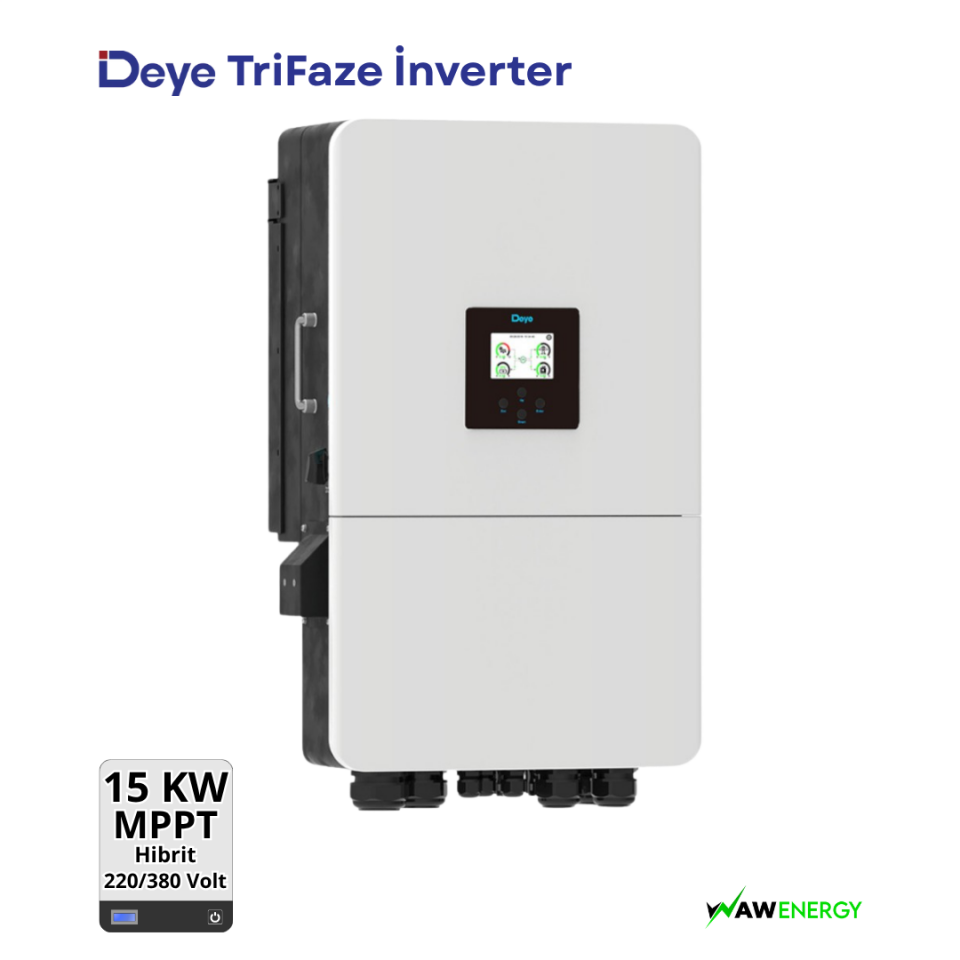 Deye Trifaze 15Kw 48Volt Hibrit Ongrid/Offgrid Solar İnverter - 2 MPPT 4 String