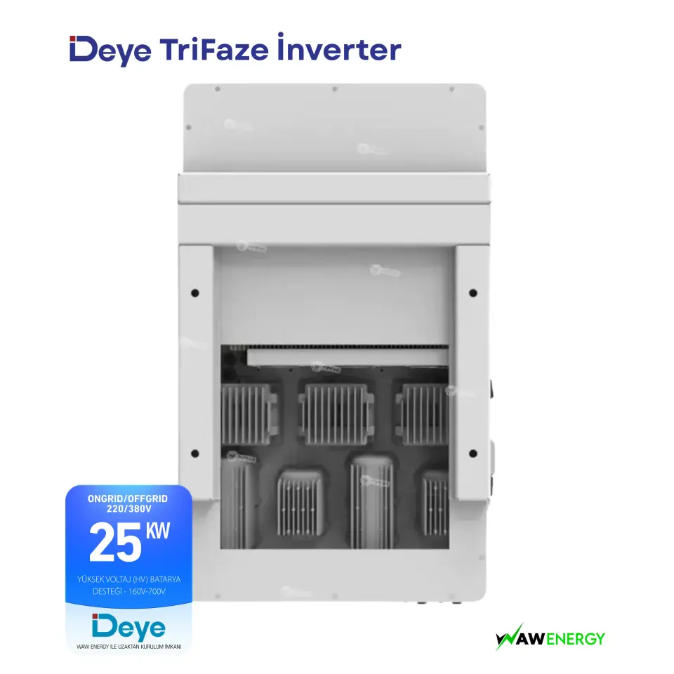 Deye Trifaze 25Kw HV Hibrit SG01HP3-EU-AM2 Ongrid/Offgrid Solar İnverter - 2 MPPT 4 String