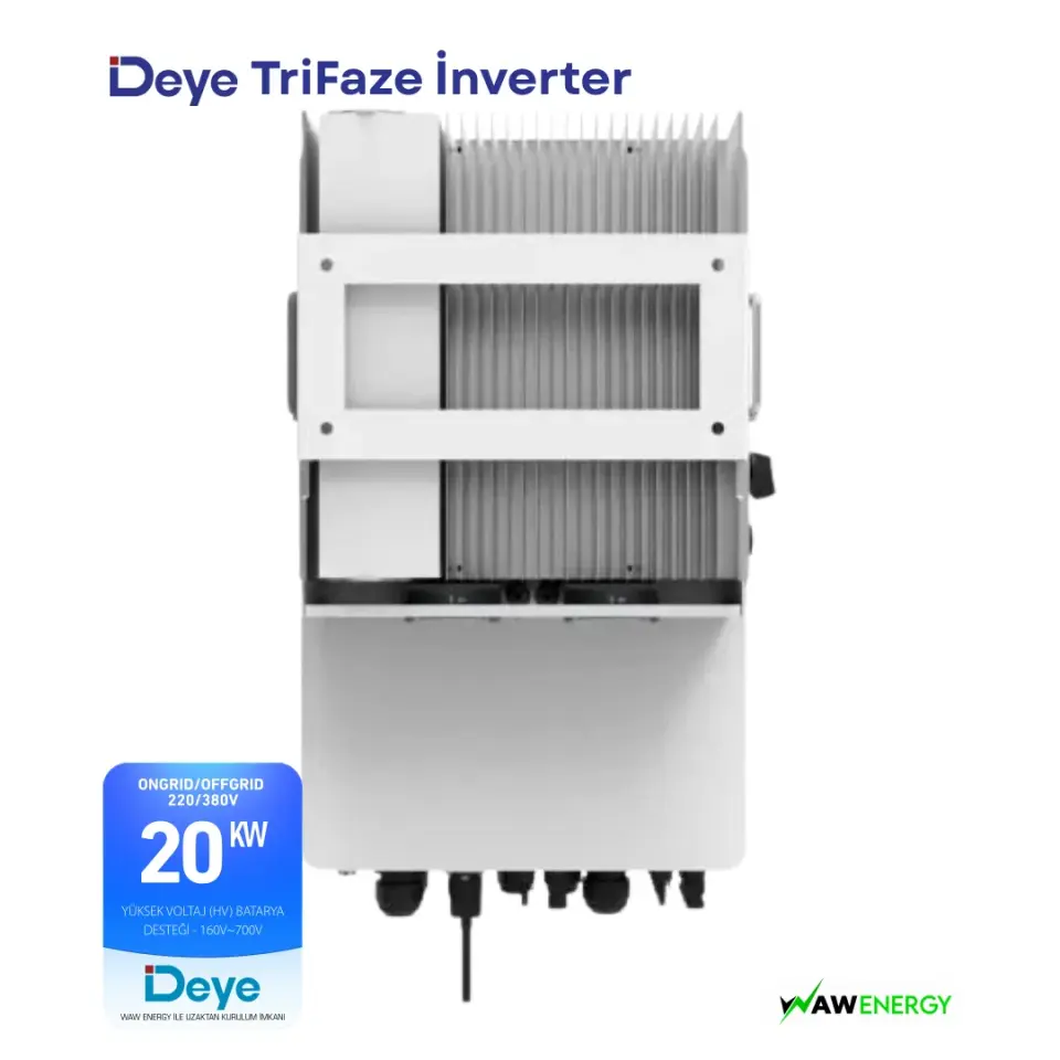 Deye Trifaze 20Kw HV Hibrit SG01HP3-EU-AM2 Ongrid/Offgrid Solar İnverter - 2 MPPT 3 String