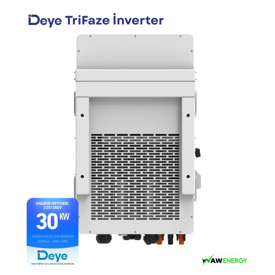 Deye Trifaze 30Kw HV Hibrit EU-BM3 Ongrid/Offgrid Solar İnverter - 3 MPPT 6 String