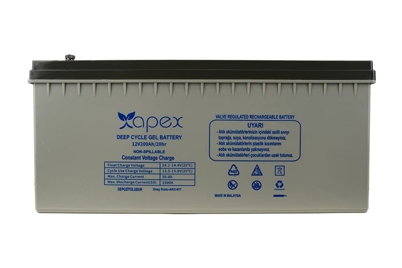 12V 200Ah Jel Akü Apex