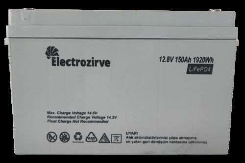 ELC-YRO-BOX Electrozirve 12.8V 150Ah Lityum (LiFePO4) Batarya
