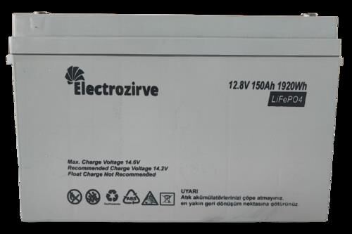 ELC-YRO-BOX Electrozirve 12.8V 150Ah Lityum (LiFePO4) Batarya