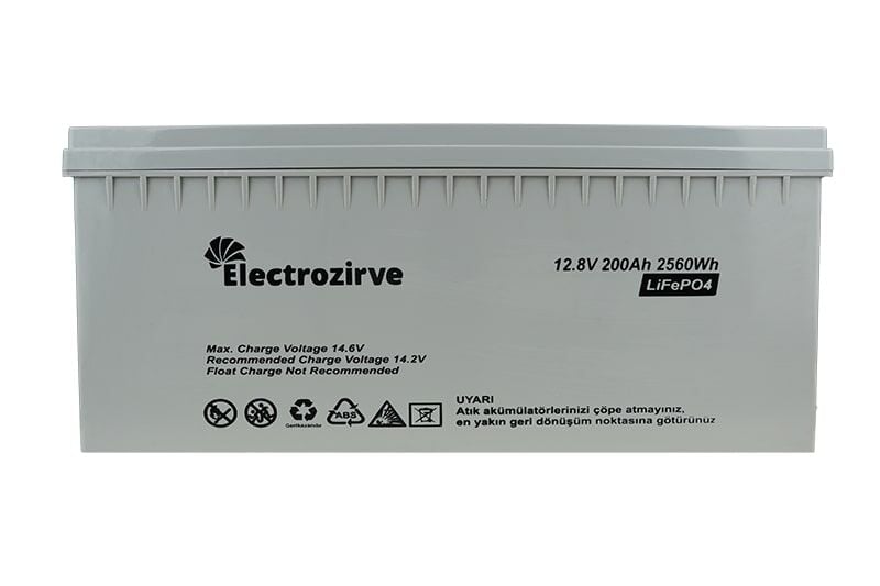 ELC-YRH-BOX Electrozirve 12.8V 200Ah Lityum (LiFePO4) Batarya