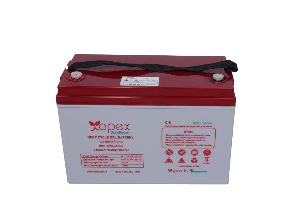 12V 100Ah Safepower Jel Akü Apex - 2026 Üretim