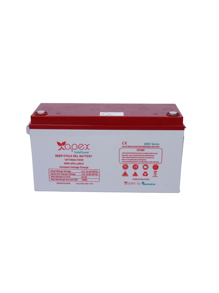 12V 150Ah Safepower Jel Akü Apex - 2026 Üretim