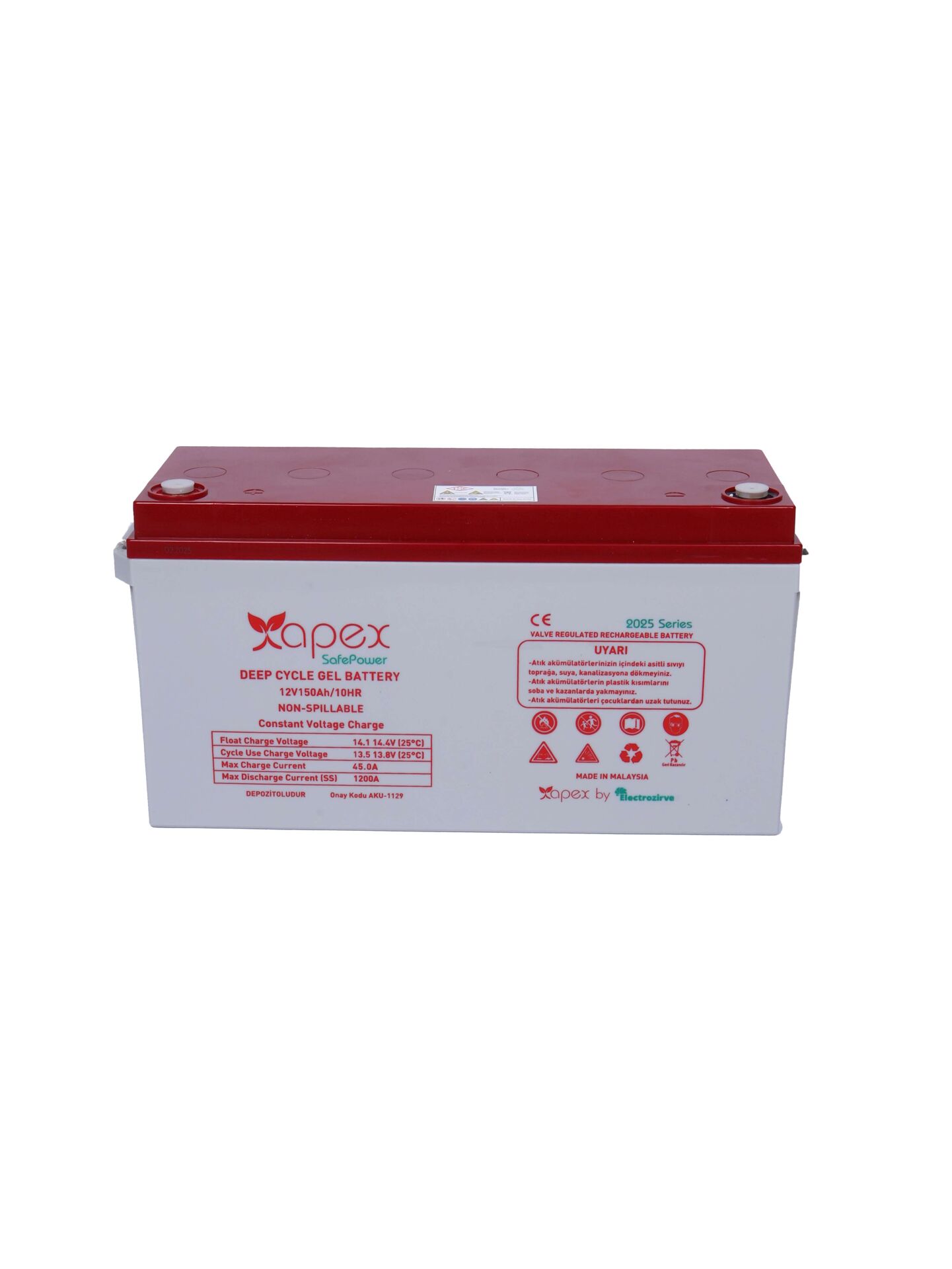 12V 150Ah Safepower Jel Akü Apex