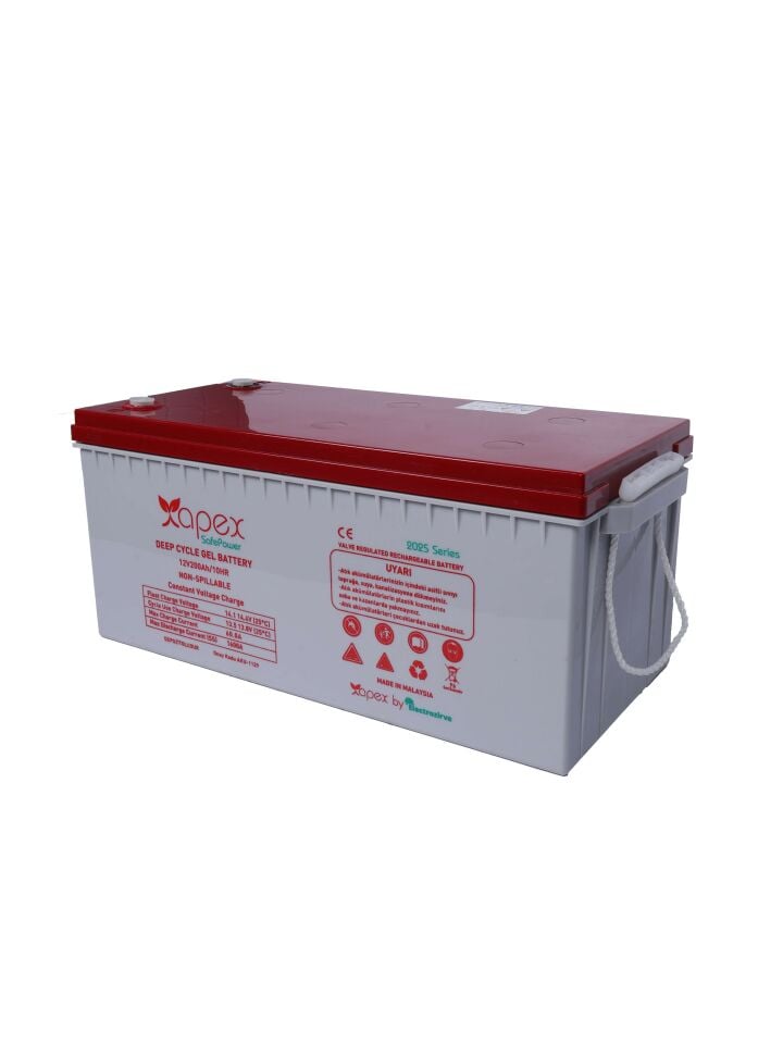 12V 200Ah Safepower Jel Akü Apex - 2026 Üretim