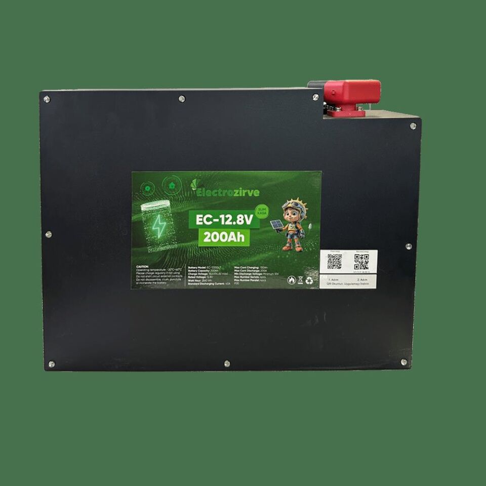 ELC-ITG-SLM Electrozirve 12.8V 200Ah Slim Kasa Lityum (LiFePO4) Batarya