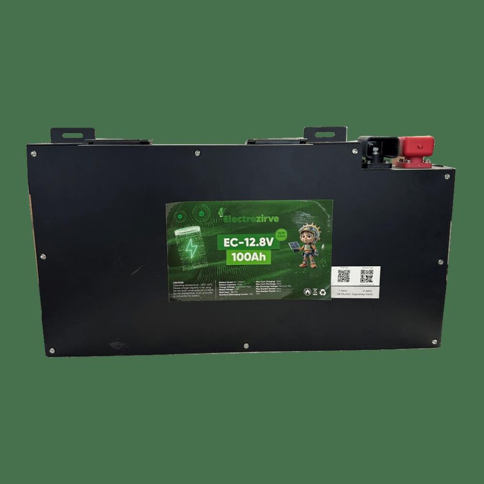ELC-ITG-SLM Electrozirve 12.8V 100Ah Slim Kasa Lityum (LiFePO4) Batarya