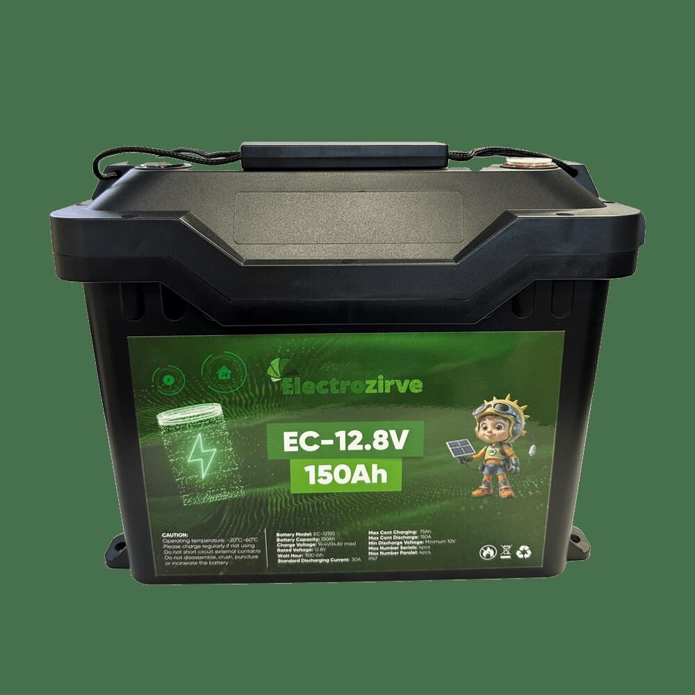 ELC-ITG-SLM Electrozirve 12.8V 150Ah Slim Kasa Lityum (LiFePO4) Batarya