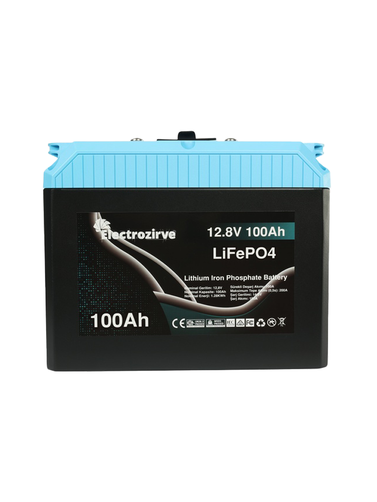 Electrozirve 12.8V 100Ah Lityum (LiFePO4) Batarya