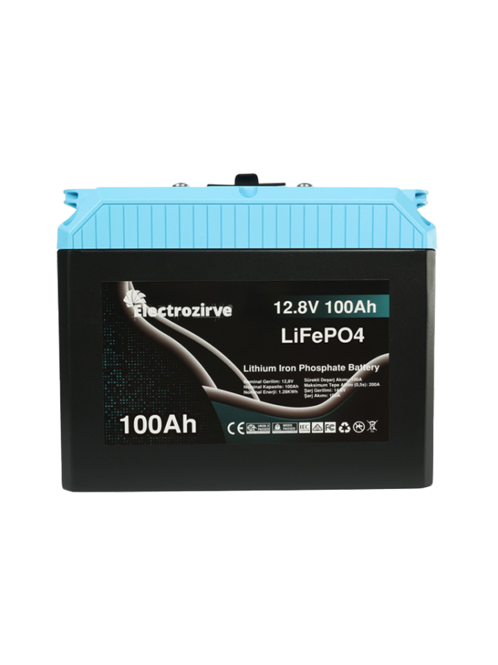 Electrozirve 12.8V 100Ah Lityum (LiFePO4) Batarya