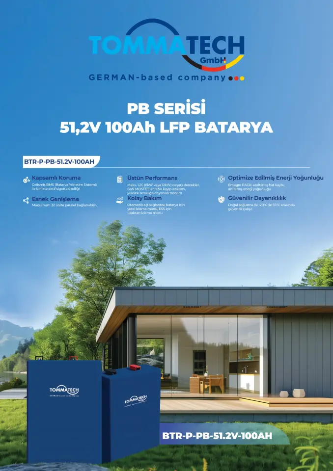 TommaTech 51.2V 100Ah PB Serisi LFP Lityum Batarya