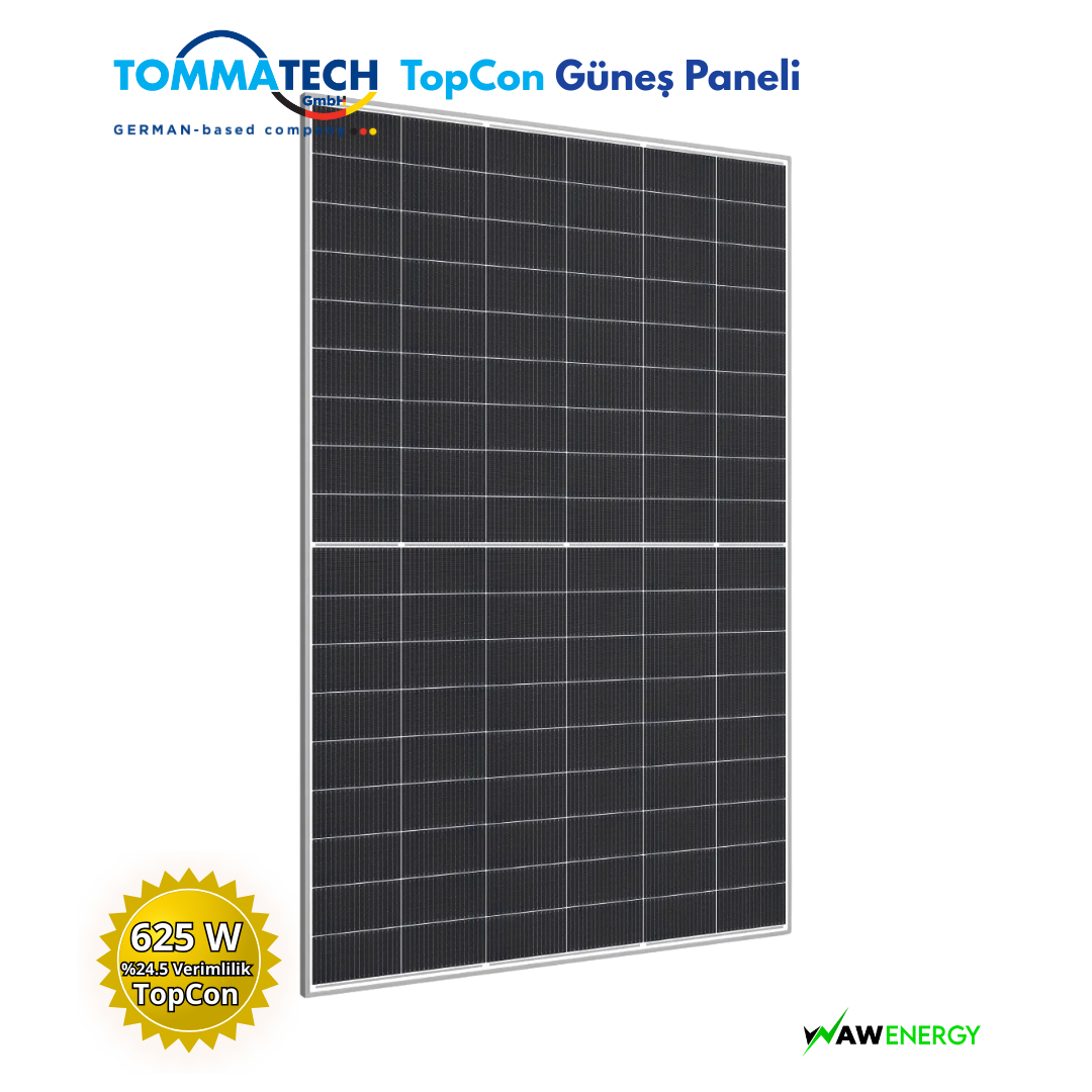 TommaTech 625 Watt 108TN M12 TopCon Diamond Plus Güneş Paneli