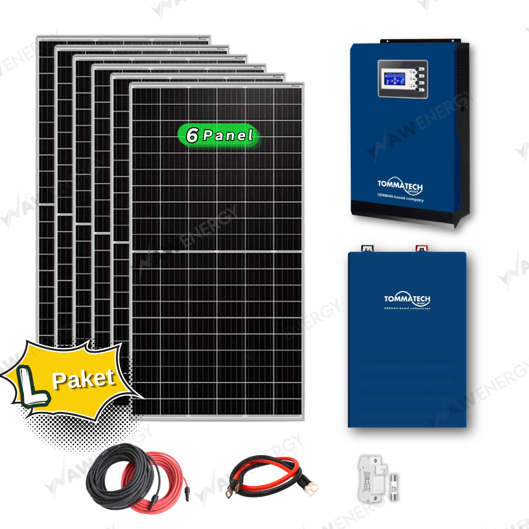 5 kW Lityum Akülü Hazır Solar Enerji L Paketi (Tak Çalıştır)