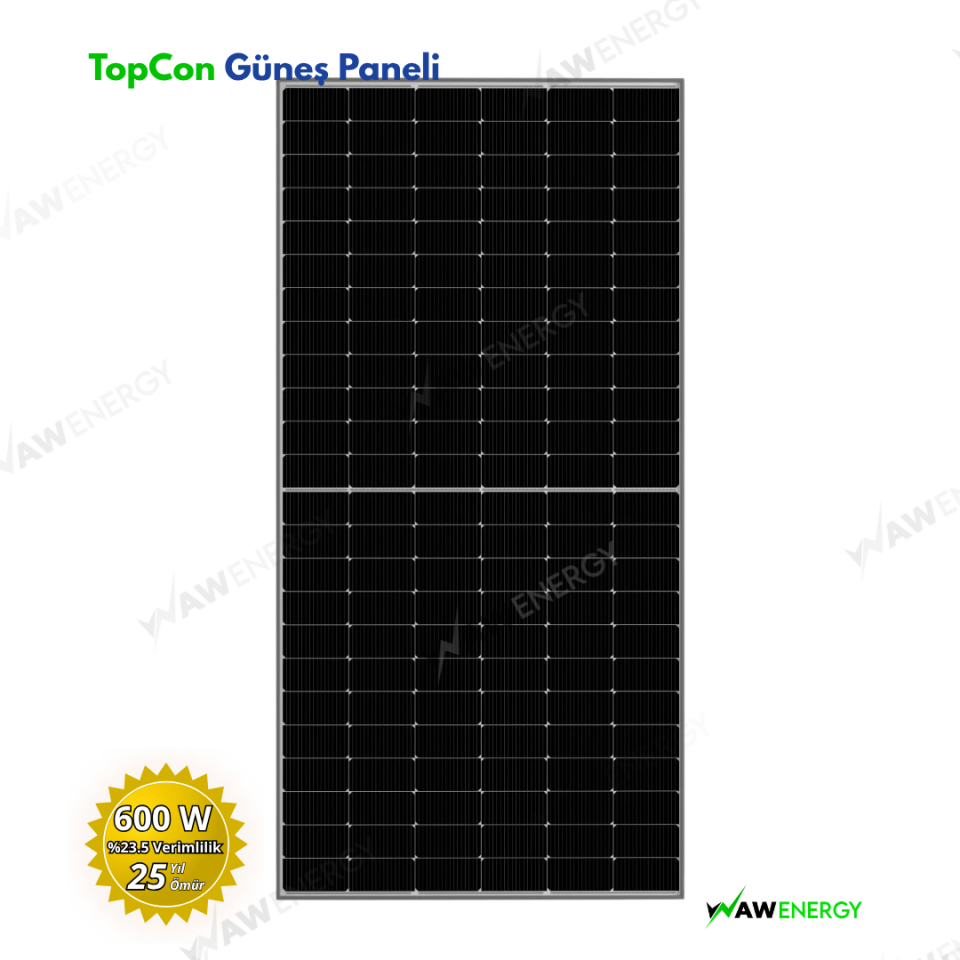 600Wp A Class 144TN M10 Topcon Monokristal Güneş Paneli