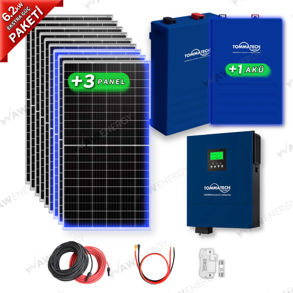 TommaTech C ProX 6.2Kw 48V Tek Faz Akıllı İnverter - Ekstra Güç Paketi
