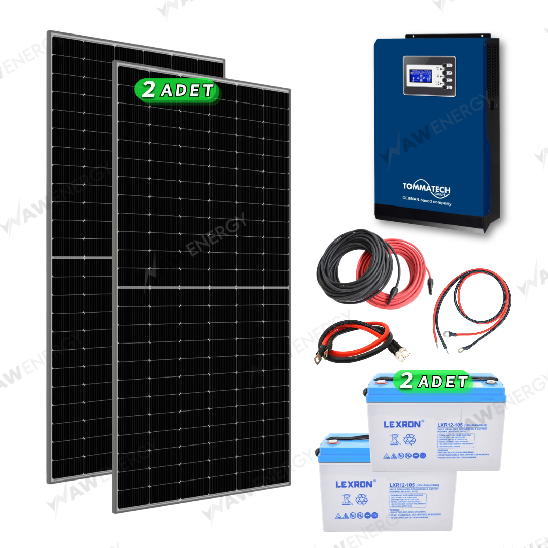 TommaTech 3kW Akıllı İnverterli Güneş Enerjisi Bağ Evi M Paketi