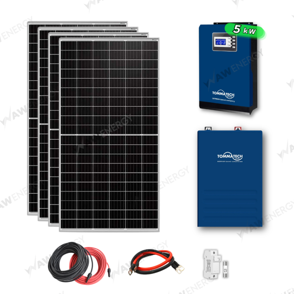 5 kW Lityum Akülü Hazır Solar Enerji S Paketi (Tak Çalıştır)